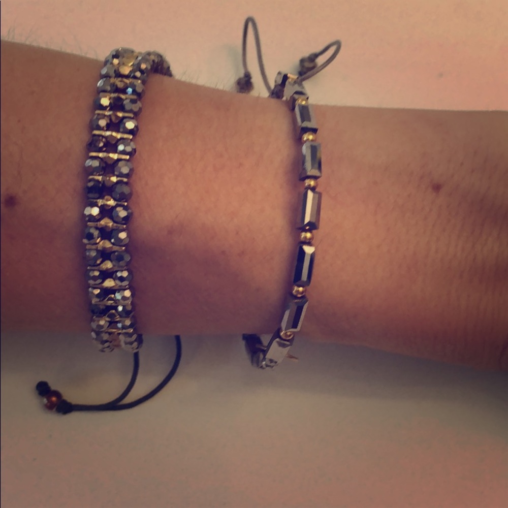 Lot of silver and gold bracelets